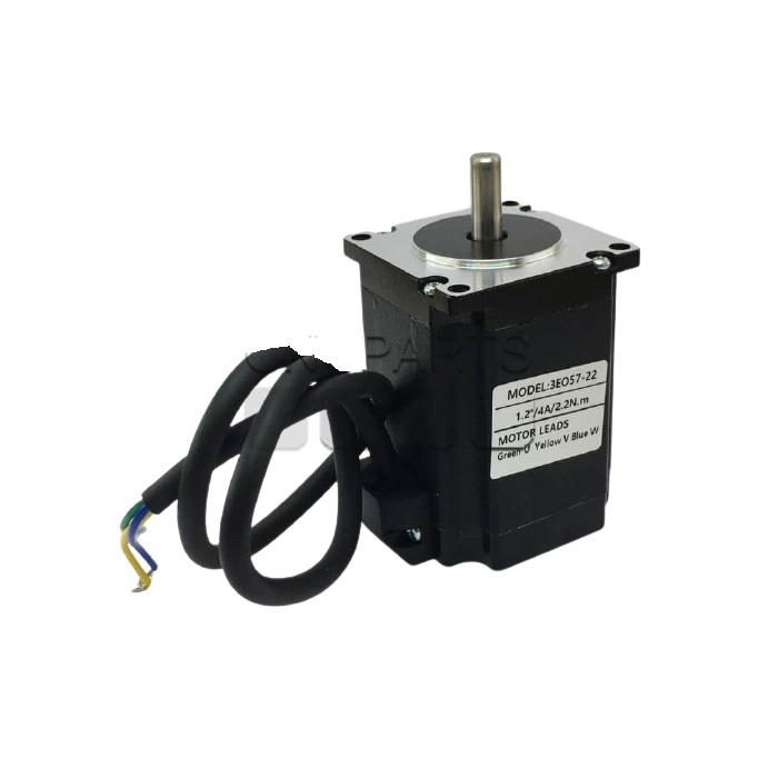 استپ موتور 22 کیلوگرم سانتی متر cnc سی ان سی HQM اچ کیو ام 22kg.cm/2.2n.m سه فاز 3ph مدل 3EO57-22 (57H3S22) نما nema 22 (اورجینال وارداتی)
