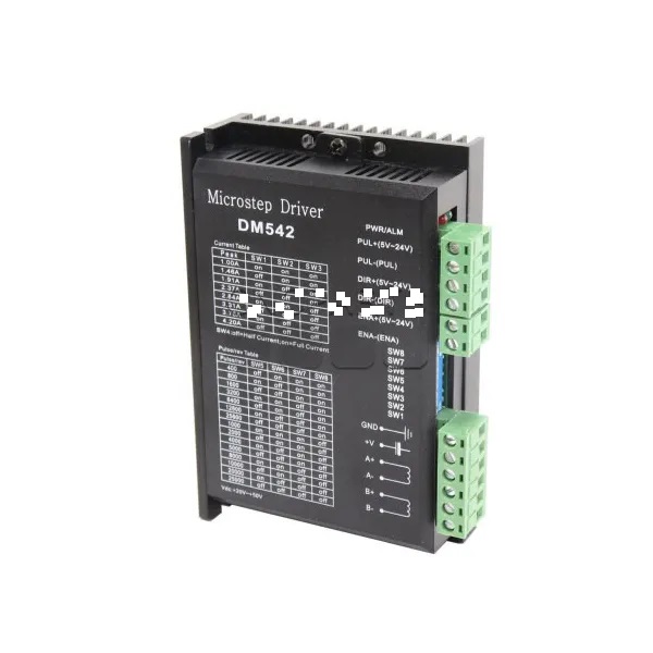 استپ درایو دو فاز 4.2 آمپر 24V--50V DC اچ کیو ام hqm مدل DM542 مخصوص موتورهای 4 تا 45 کیلوگرم استپ موتور 42HS04 تا 86HS45 (اورجینال وارداتی)