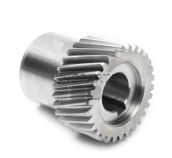 دنده مقابل مورب 30 دنده pinion rack M2 مدل HQM اچ کیو ام (سوراخ شفت 16، قطر دندانه 67، قطر نافی 42، ارتفاع 56)