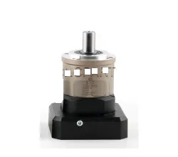 گیربکس 90 خورشیدی سرووموتور HQM اچ کیو ام مدل LE90-100-19 سایز 90 نسبت 1 به 100 شفت ورودی 19 شفت خروجی 22 فلنج گرد مناسب 750 وات 3000 دور (گیربکس سیاره ای) (اورجینال وارداتی)