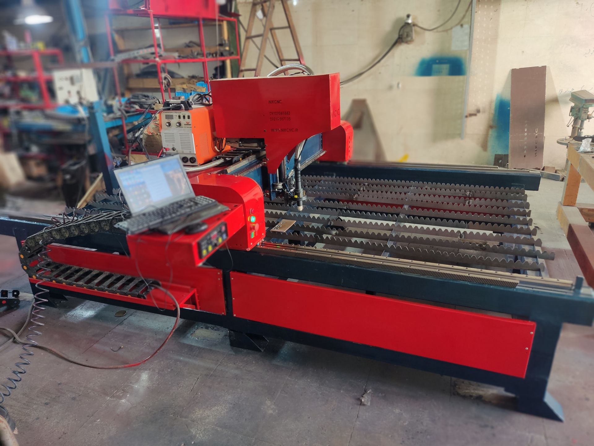 سی ان سی برش فلزات سایز دو متر در شش متر دارای هوا برش Plasma cnc